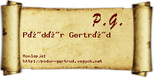 Pödör Gertrúd névjegykártya